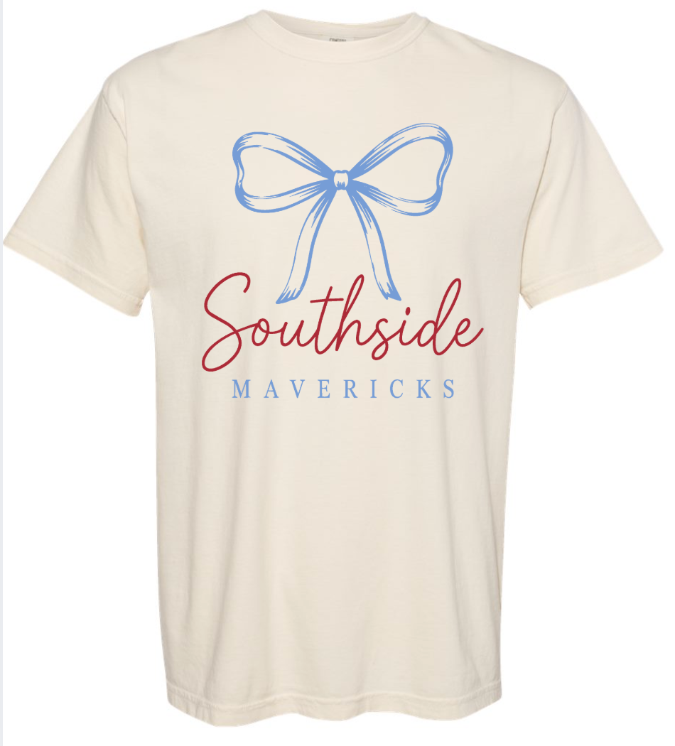 BOW SWEATSHIRT OR TEE ON PREMIUM GARMENT APPAREL