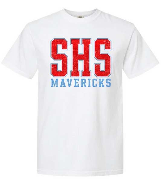 WHITE PREMIUM GARMENT-DYED SHS TEE