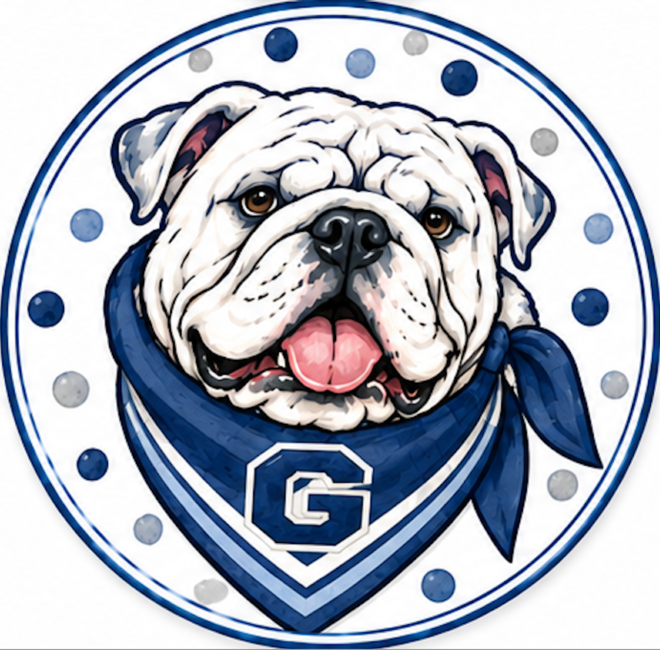 BULLDOG BANDANA BUTTON