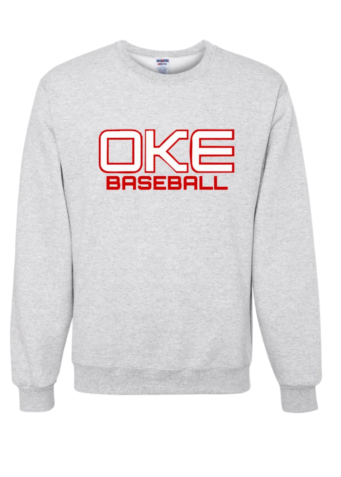 ASH GREY OKE BASEBALL SWEATSHIRT