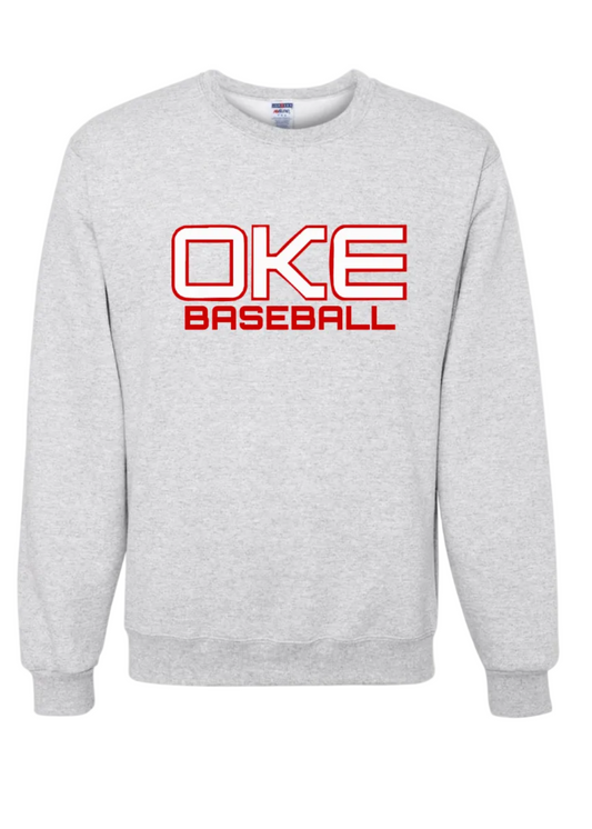 ASH GREY OKE BASEBALL SWEATSHIRT
