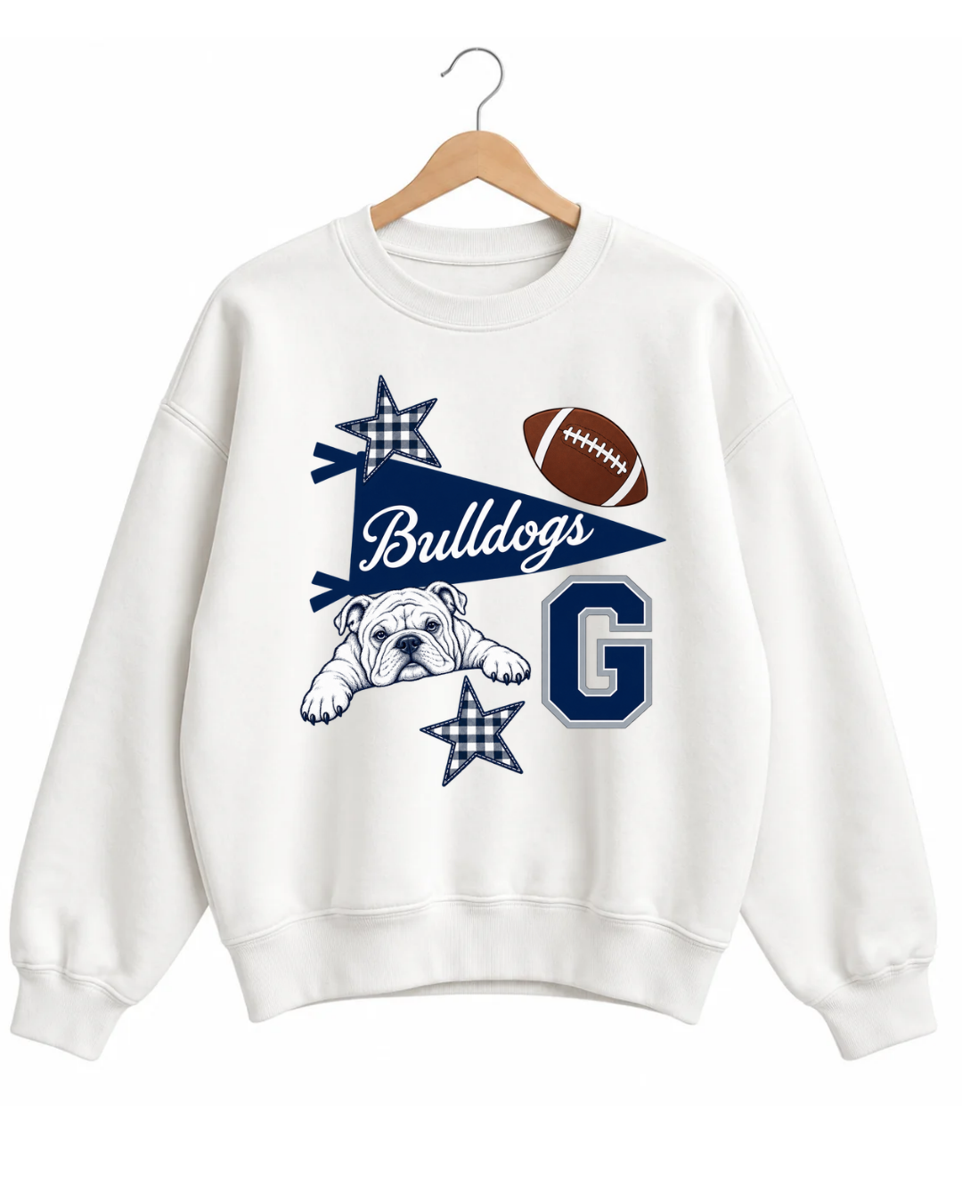OLD SCHOOL BOARD BULLDOGS SWEATSHIRT & HOODIE