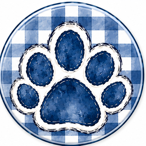 GINGHAM PAW PRINT