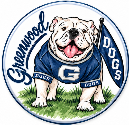 WATERCOLOR BULLDOG BUTTON