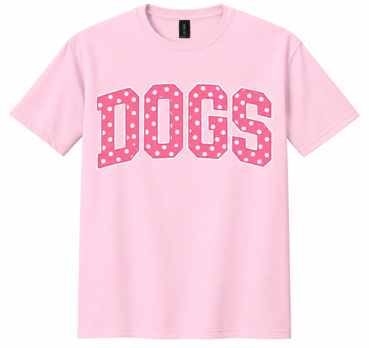 PINK DOGS POLKA DOT TEE