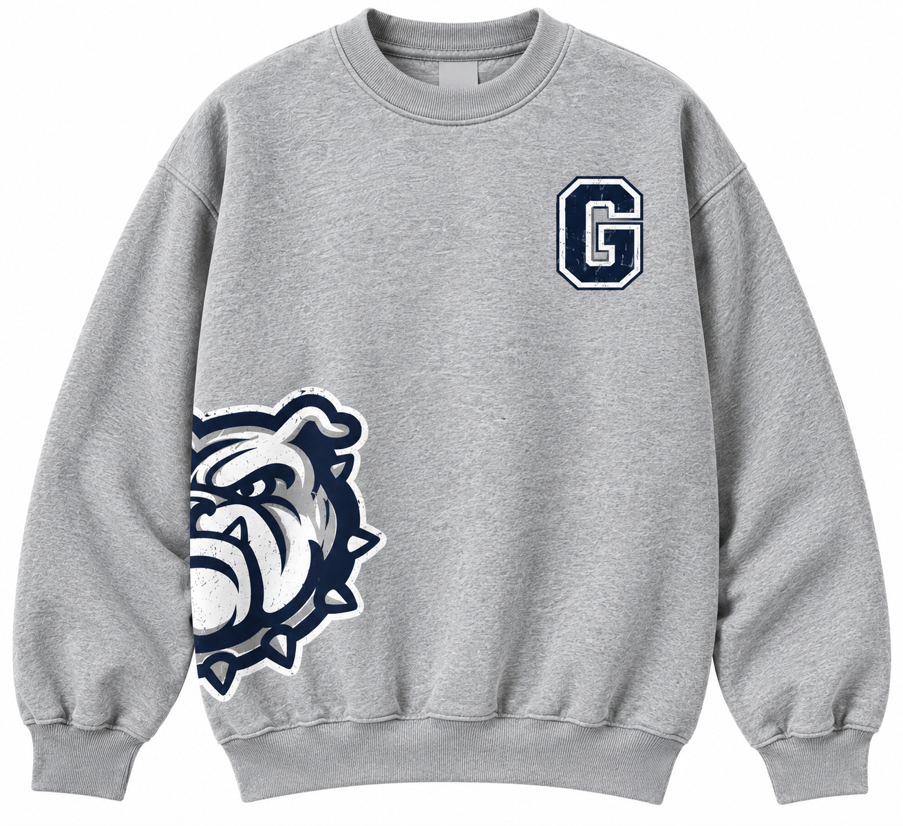 GREY GREENWOOD BULLDOGS VINTAGE WRAPAROUND HOODIE & SWEATSHIRT