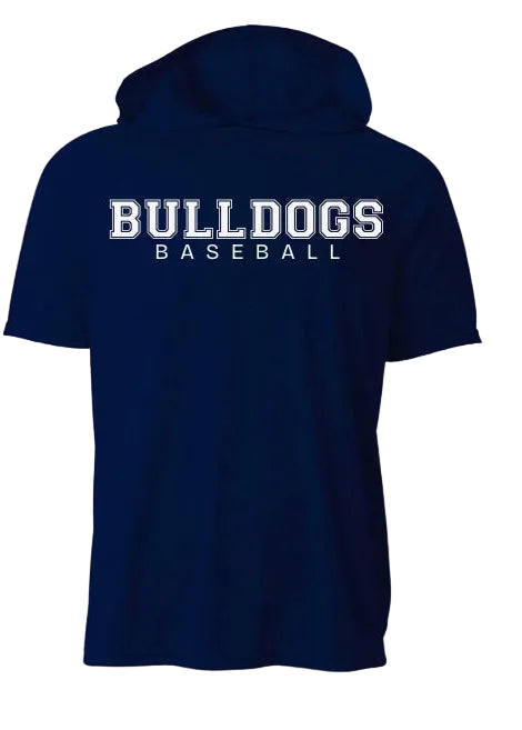 NAVY DRI FIT SHORT SLEEVE HOODIE