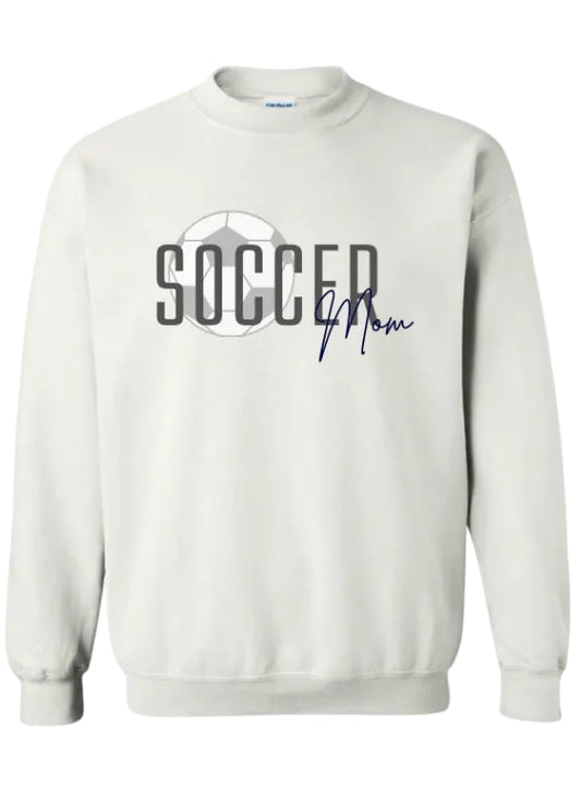 SOCCER MOM SWEATSHIRT IN WHITE