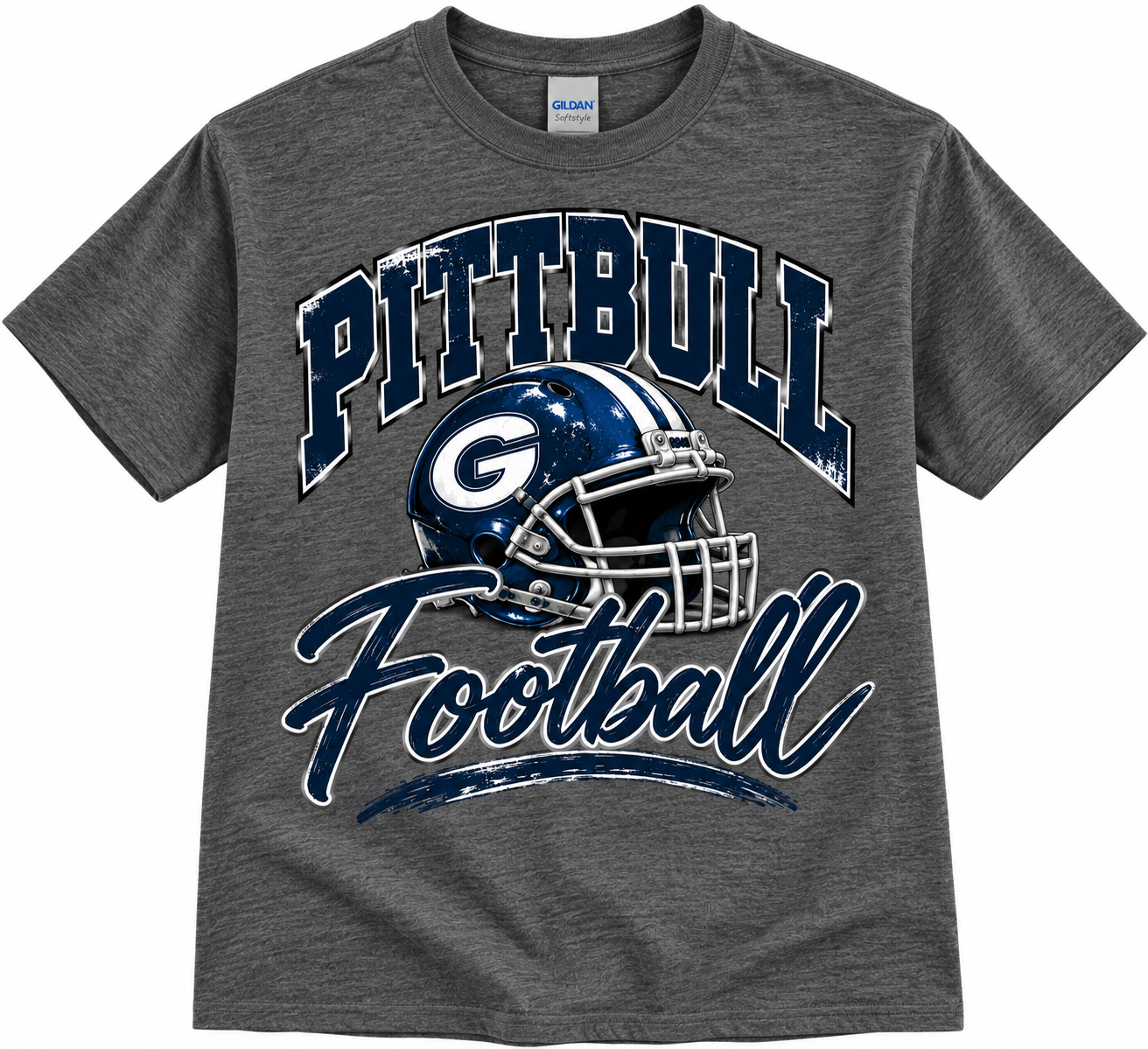 PITTBULL FOOTBALL HELMET SOFTSTYLE TEE/SWEATSHIRT