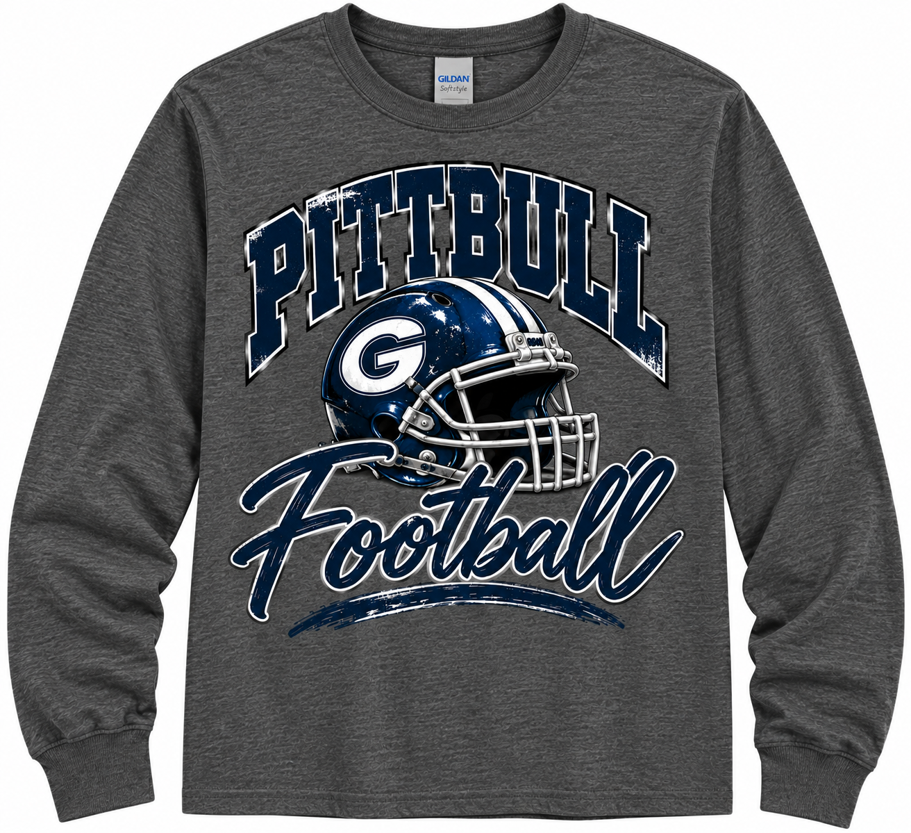 PITTBULL FOOTBALL HELMET SOFTSTYLE TEE/SWEATSHIRT