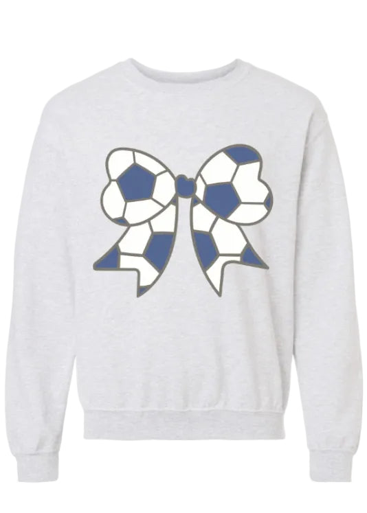 SOCCER BOW SWEATSHIRT IN ASH GREY