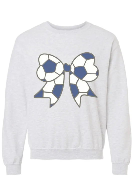 SOCCER BOW SWEATSHIRT IN ASH GREY