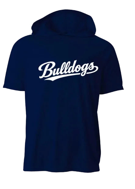NAVY DRI FIT SHORT SLEEVE HOODIE