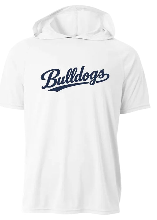 WHITE DRI FIT SHORT SLEEVE HOODIE