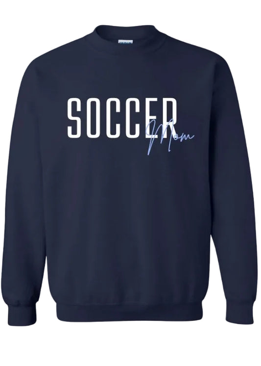 SOCCER MOM SWEATSHIRT IN NAVY BLUE