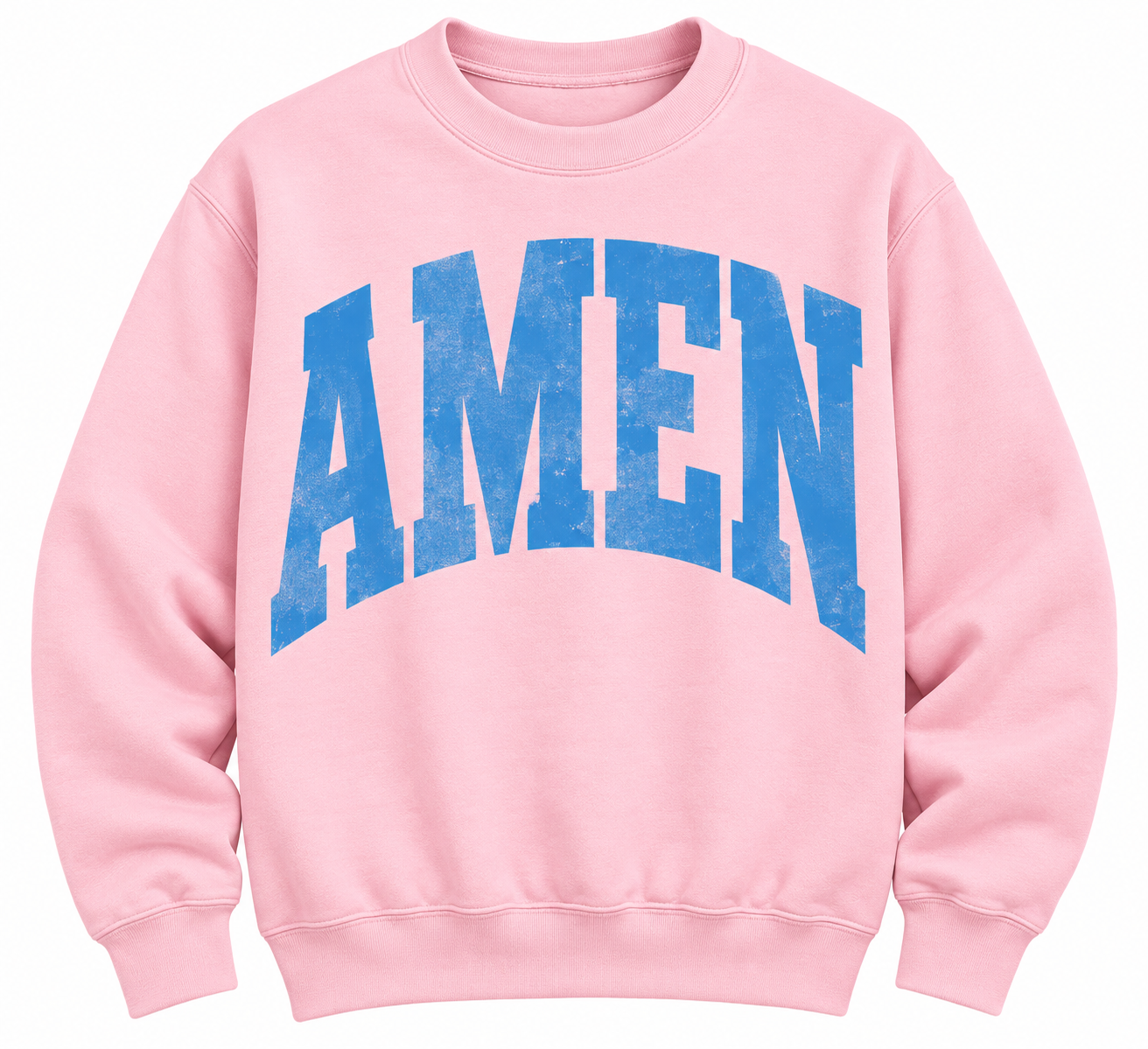 Light Pink with Blue AMEN Sweatshirt