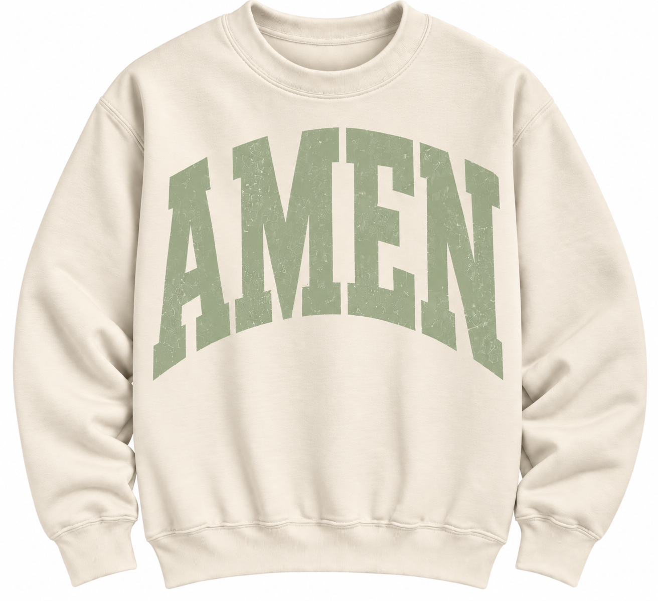 Natural with Green AMEN Sweatshirt