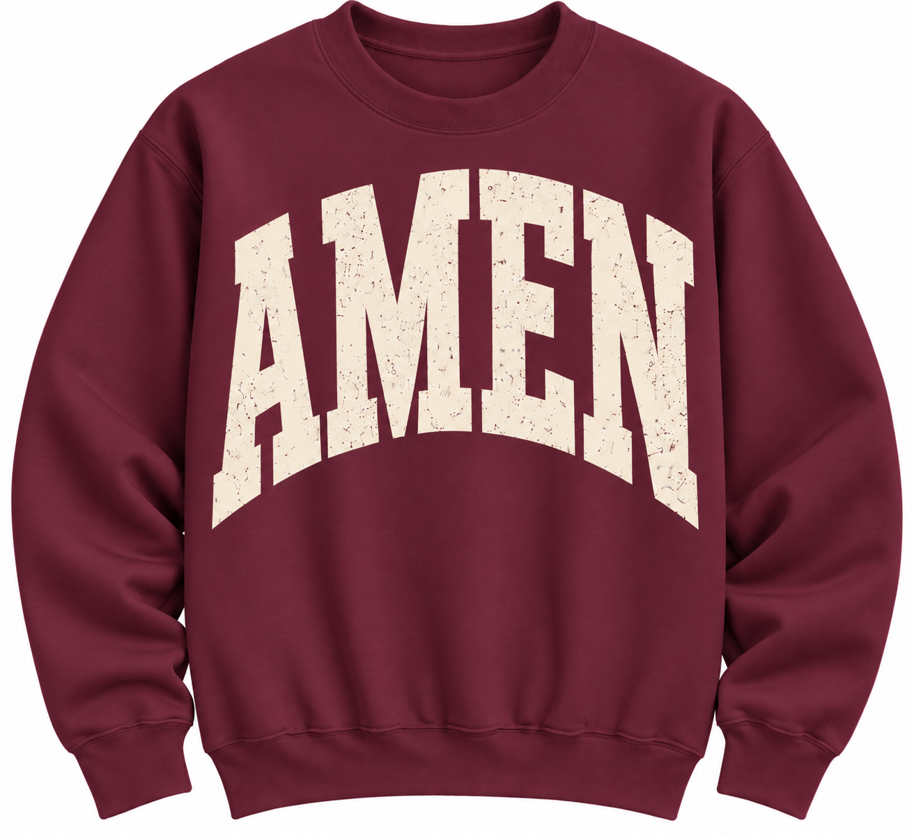 Maroon with Cream AMEN Sweatshirt