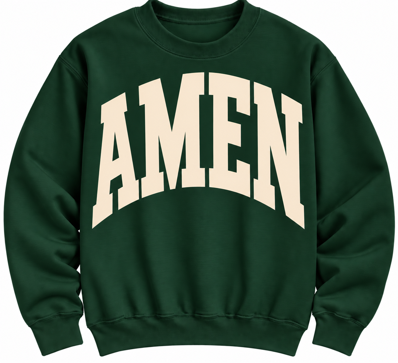 Forrest Green with Cream AMEN Sweatshirt