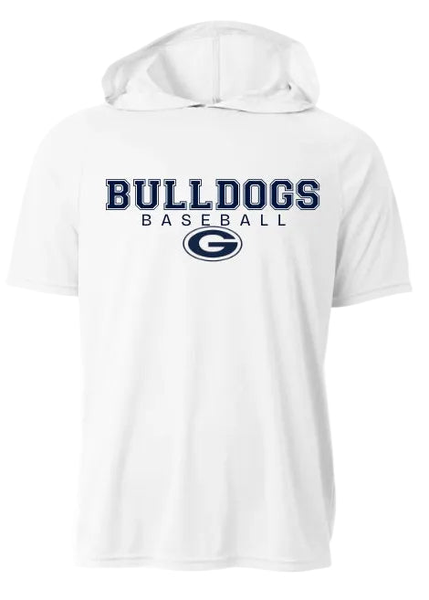 WHITE DRI FIT SHORT SLEEVE HOODIE