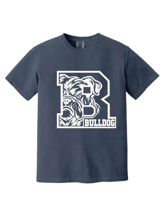 BIG B BULLDOG SHORT SLEEVE TEE SHIRT IN NAVY
