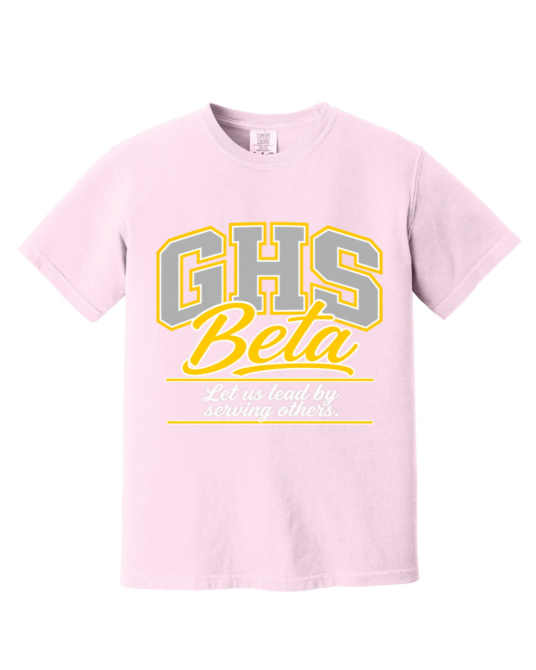GHS BETA CLUB SHORT SLEEVE TEE IN LIGHT PINK