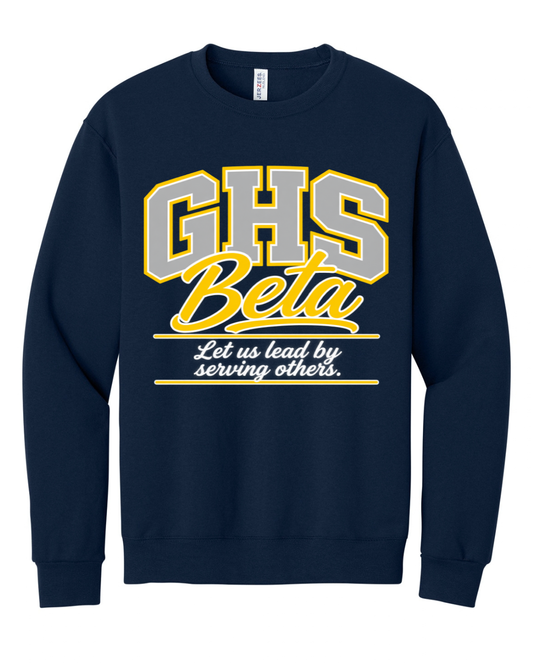 GHS BETA CLASSIC STYLE SWEATSHIRT IN NAVY