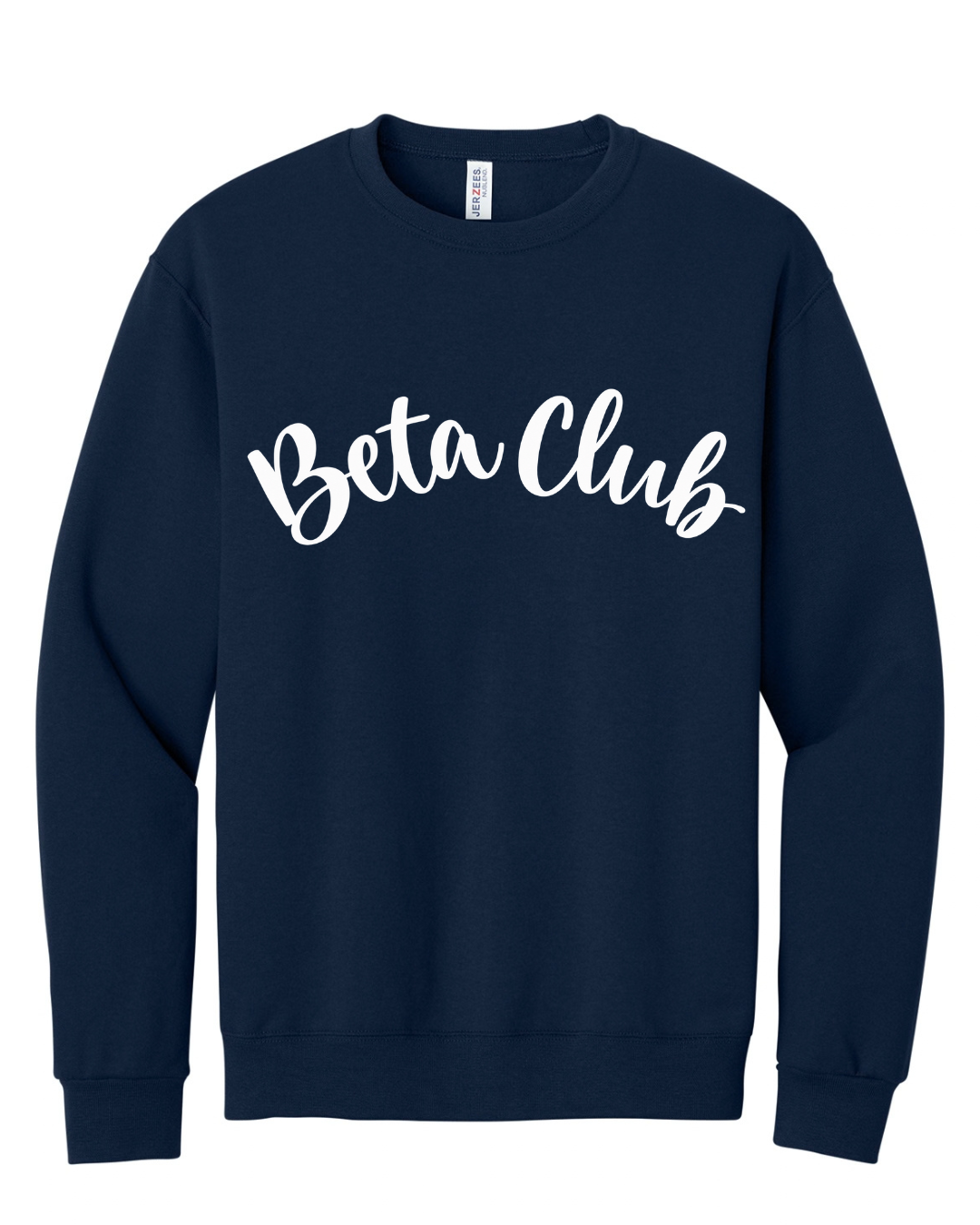 BETA CLUB SCRIPT CLASSIC STYLE SWEATSHIRT IN NAVY