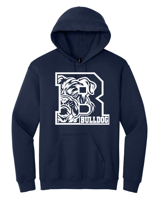 BIG B BULLDOG HOODIE IN NAVY