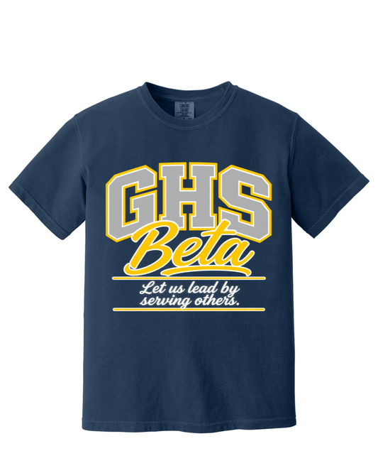 GHS BETA CLUB SHORT SLEEVE TEE IN NAVY