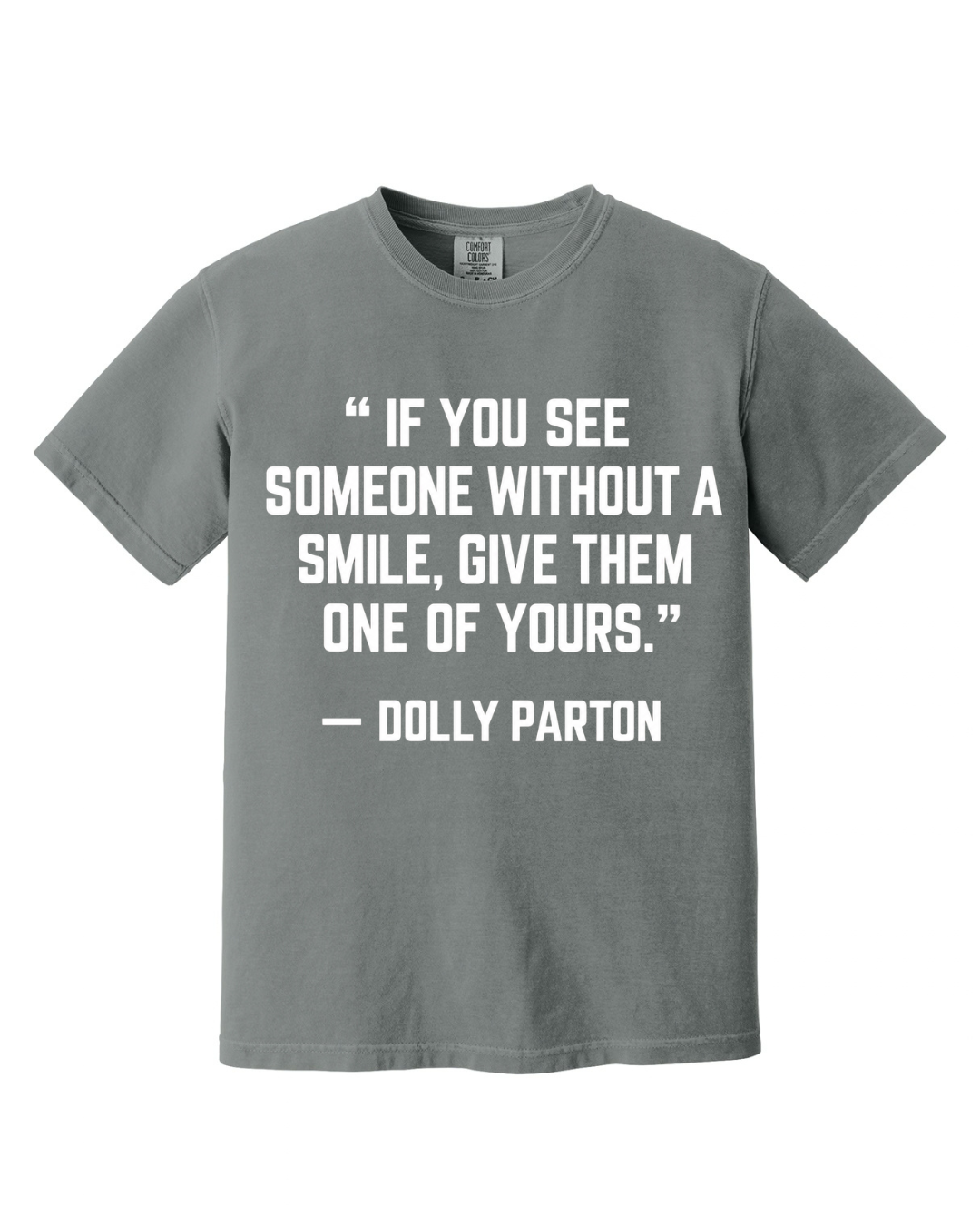 DOLLY PARTON QUOTE SHORT SLEEVE TEE IN NEON PURPLE