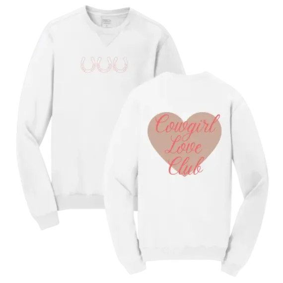 Cowgirl Love Club in White
