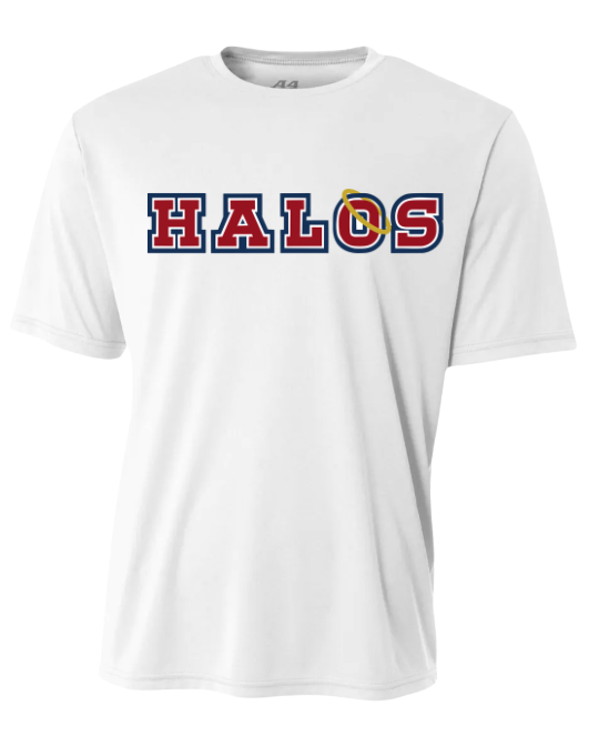 WHITE DRI FIT SHORT SLEEVE SHIRT