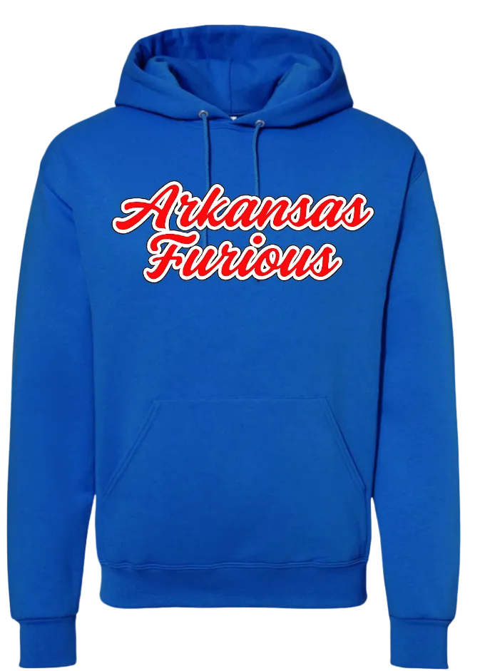 ARKANSAS FURIOUS HOODIE IN ROYAL BLUE