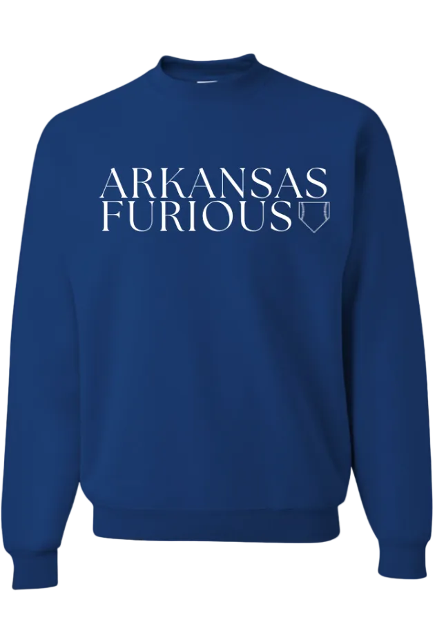 ROYAL BLUE ARKANSAS FURIOUS SWEATSHIRT/ CREWNECK