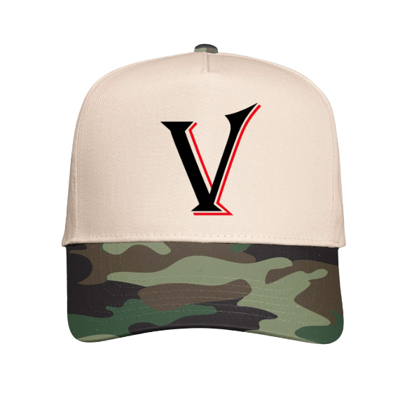 NATURAL/ CAMO COLORBLOCK HAT