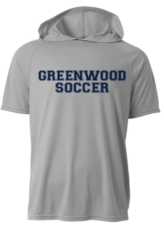 GREY DRI FIT SHORT SLEEVE HOODIE