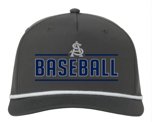 GRAPHITE/ WHITE CORDED HAT