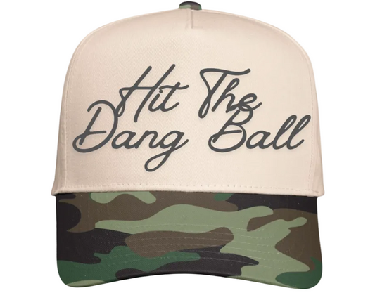 NATURAL/ CAMO FIVE PANEL COLORBLOCK HAT