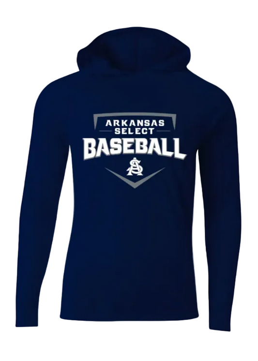 BASEBALL HOODIE DRI FIT SHIRT IN NAVY