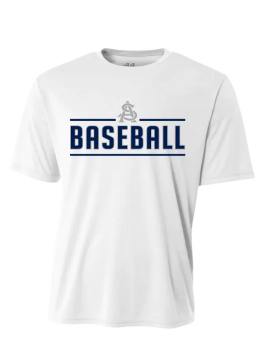 WHITE DRI FIT SHORT SLEEVE SHIRT