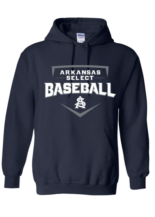 BASEBALL PLATE HOODIE IN NAVY BLUE