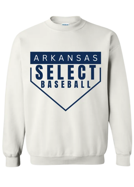 BASEBALL PLATE CREWNECK/ SWEATSHIRT IN WHITE