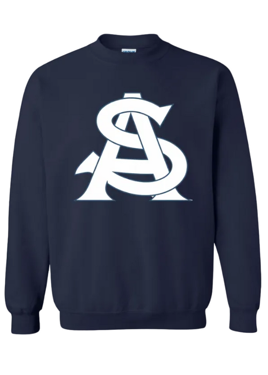 BASIC LOGO CREWNECK/ SWEATSHIRT IN NAVY BLUE