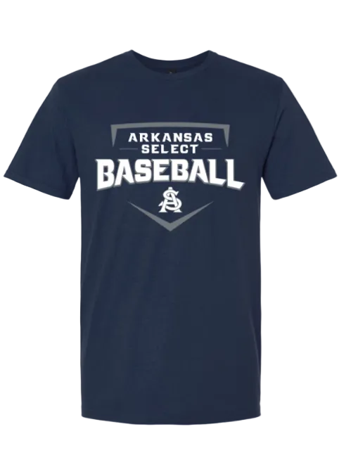 AS SOFT PREMIUM SHORT SLEEVE TEE SHIRT IN NAVY BLUE