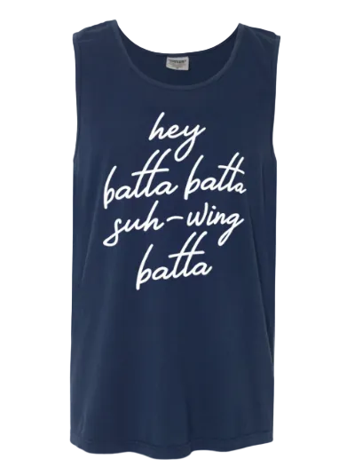 SLEEVELESS TANK-COMFORT COLOR IN NAVY BLUE