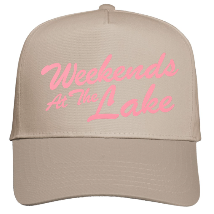 KHAKI FIVE PANEL COLORBLOCK HAT - WEEKENDS AT THE LAKE