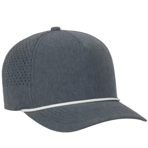 Corded Hat in Heathered Slate ( embroidery )