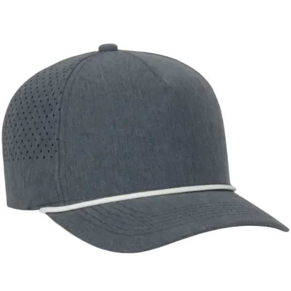 Corded Hat in Heathered Slate ( embroidery )