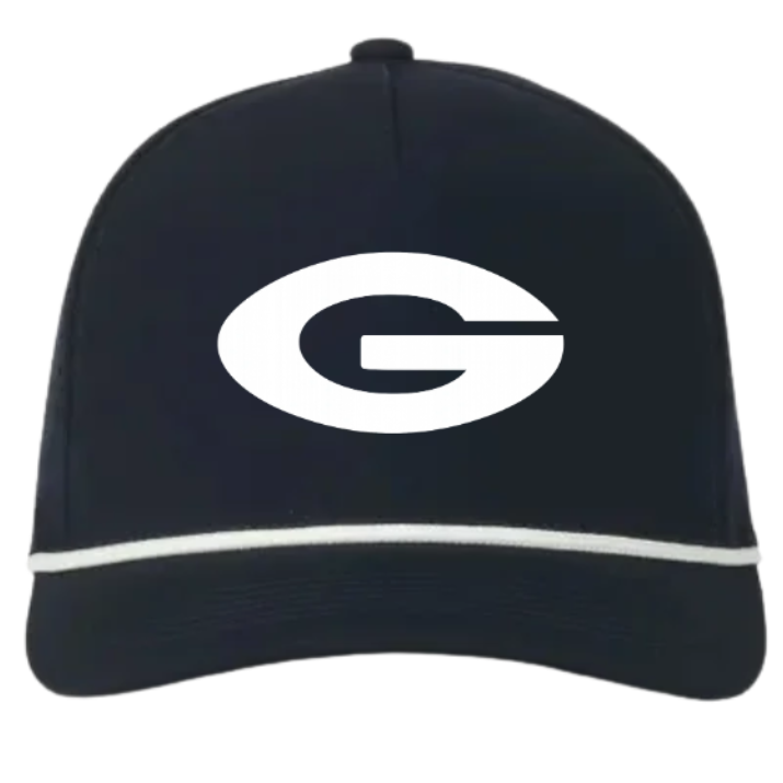 Corded Hat in Navy ( embroidery )